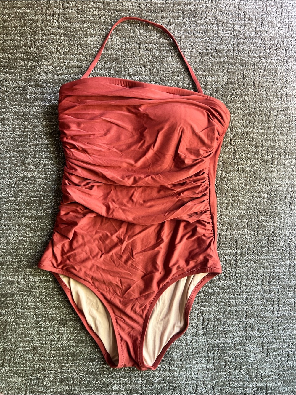 J. Crew Rust-Orange One-Piece Swimsuit